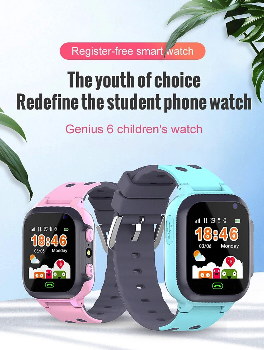 Kids Smart Watch SOS SIM Card LBS Tracker – Waterproof Phone Watch with Camera for Boys & Girls (Q19 / Z1 / A28 / Q88) - I YAN