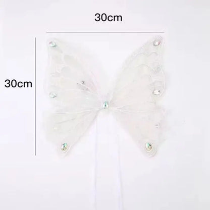 Dog and cat costume butterfly wings by I YAN, featuring colorful pet back decoration with vibrant butterfly wing design.