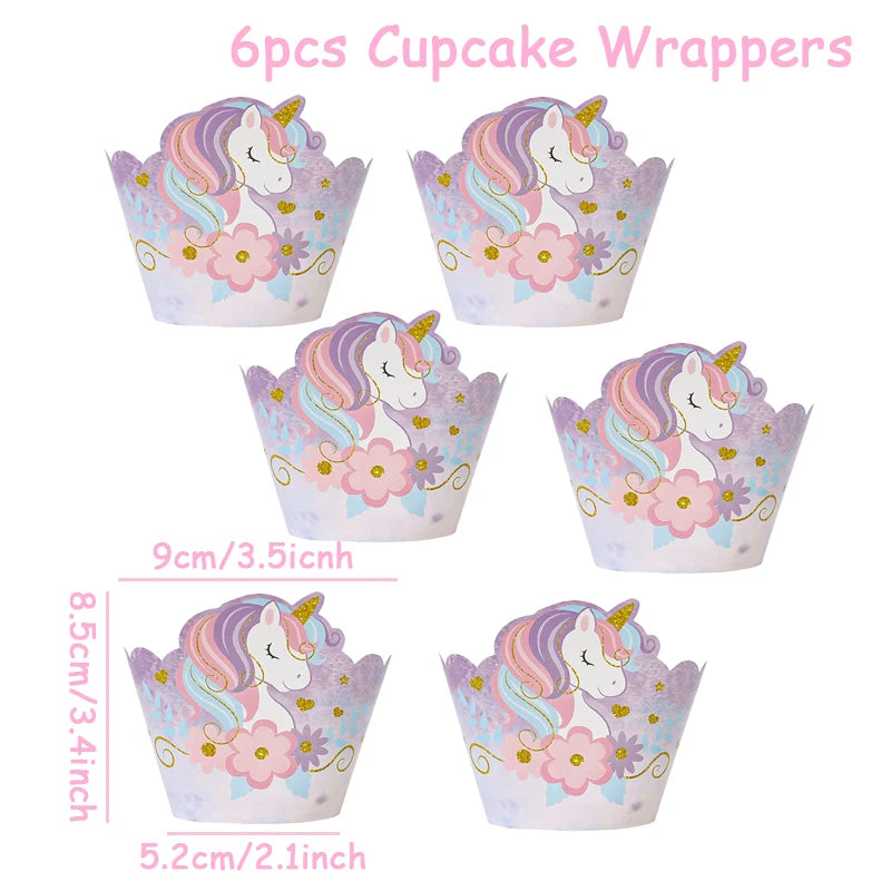 Unicorn Party Disposable Tableware Plates Napkin Rainbow Unicorn Birthday Party Decor Kids Birthday Party Supplies Baby Shower