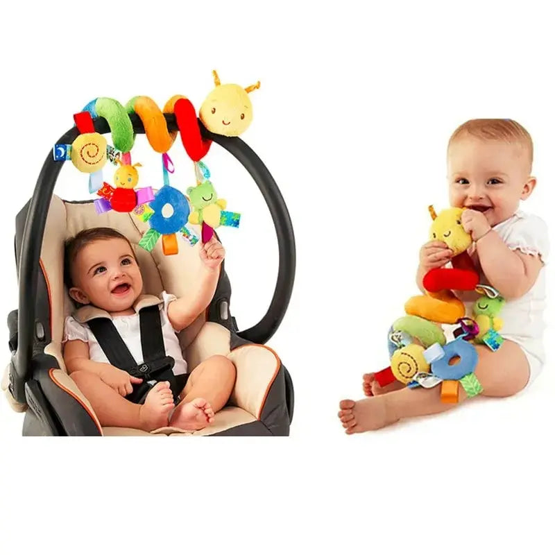 Cute Activity Musical Spiral Crib Stroller Car Seat Travel Hanging Toys Baby Boys Girls Rattles Toy - I YAN