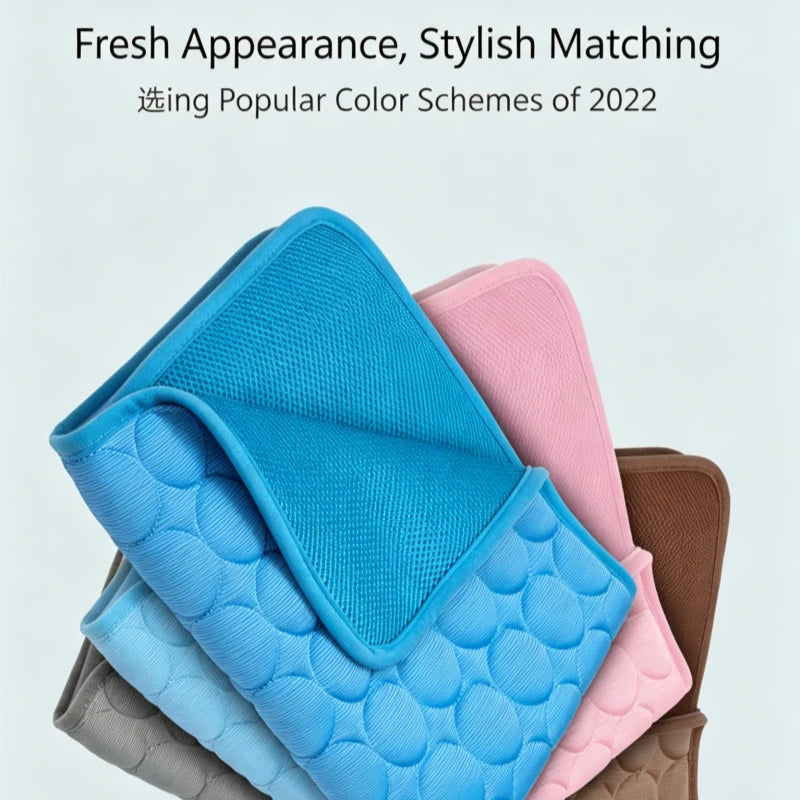 DualPet Dog Cat Summer Cooling Pad Mat Washable Puppy Big Dog Ice Gel Bed Mattress Cool Mascotas Cushion Blanket