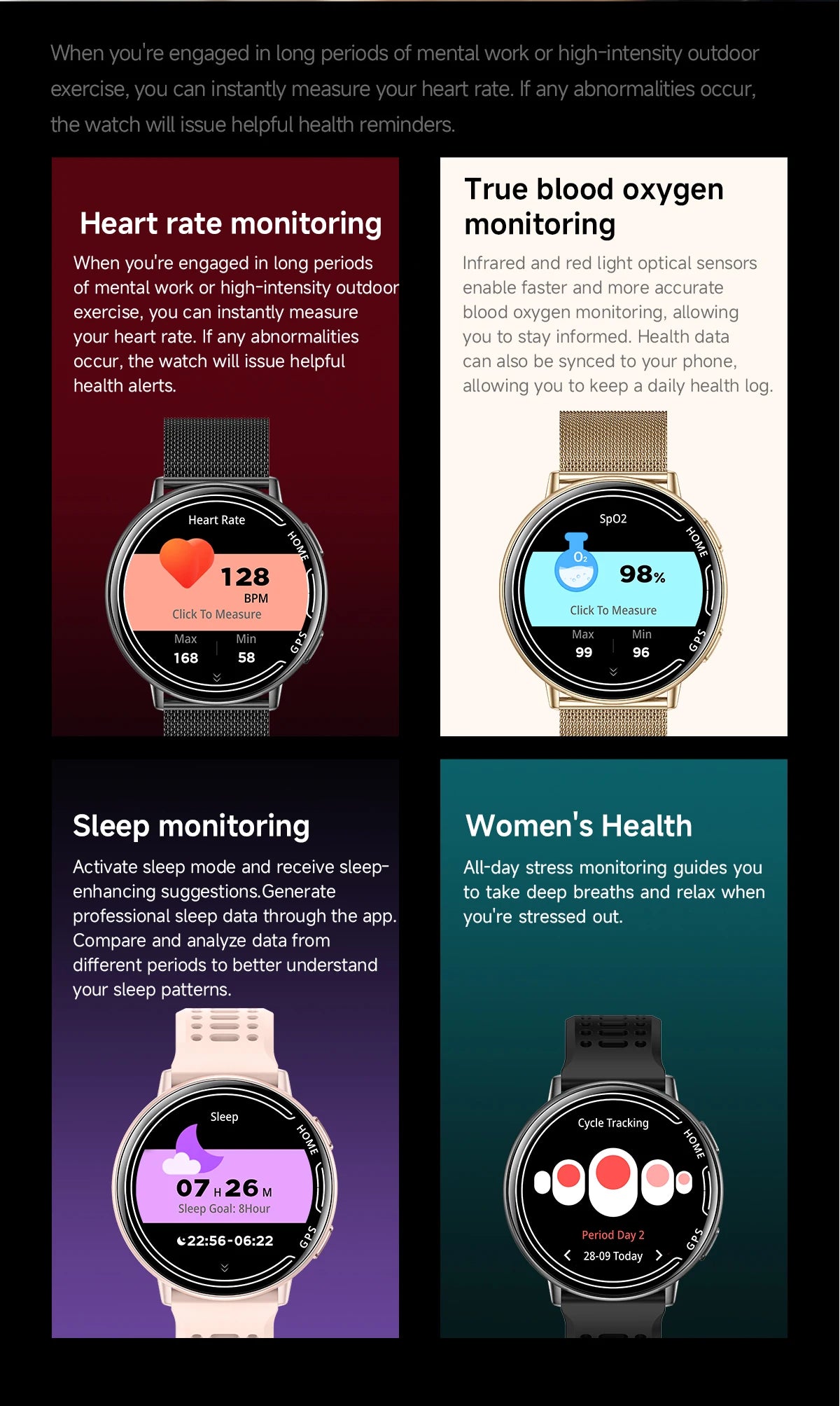 Elegant Women Smartwatch 2026 New 1.39'' AMOLED Screen Bluetooth Call Heart Rate Women's Health IP68 Waterproof Fashion Watches