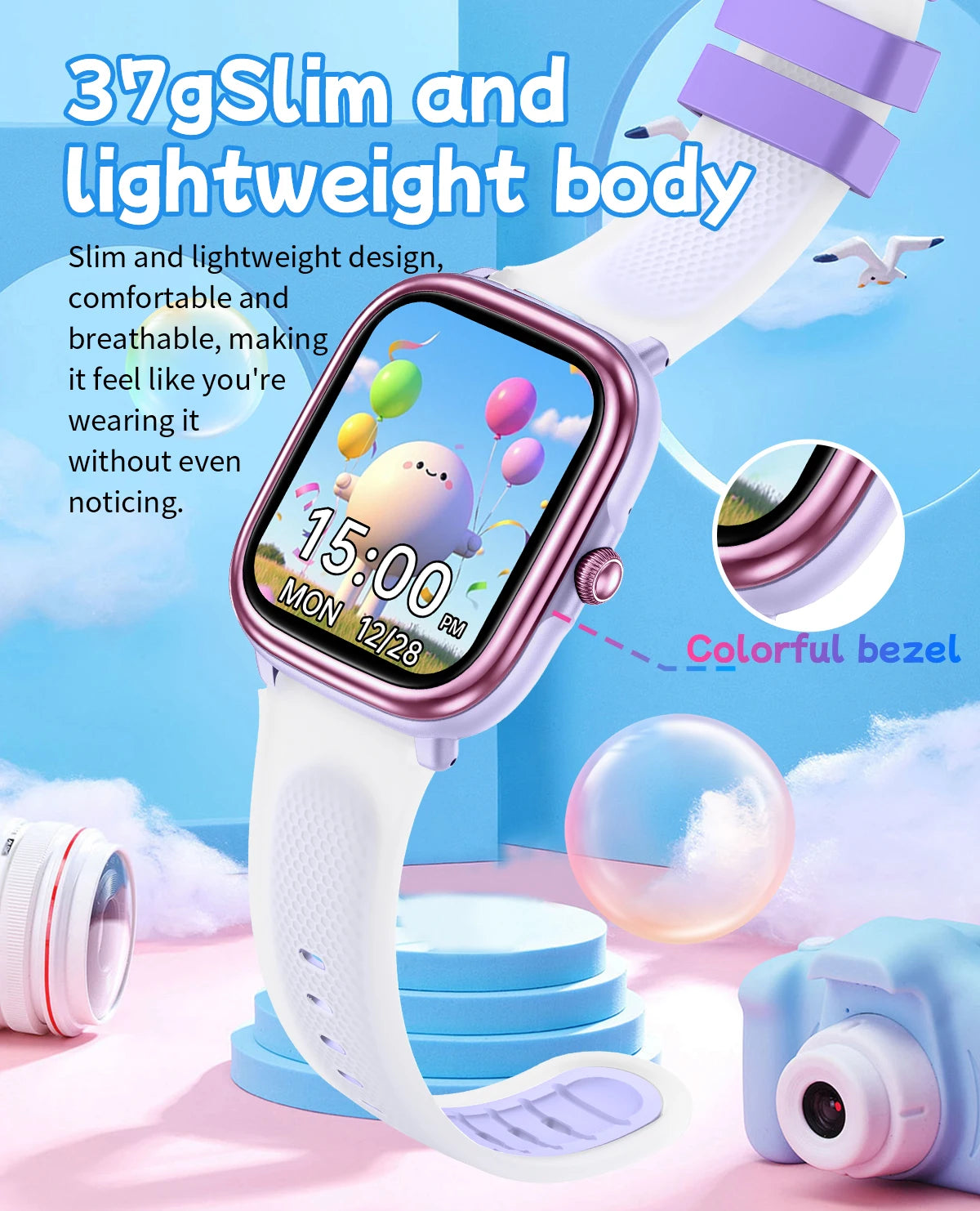 2026 Children's Smart Watch Multiple Learning Modes – Early Education Health Monitor LED Flashlight IP68 Waterproof - I YAN