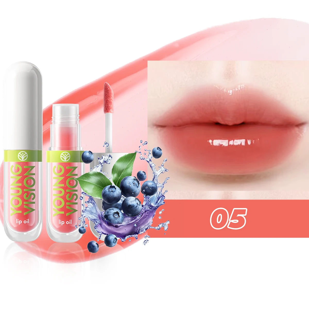 6 Color-Changing Lip Gloss  Fruity Scent Moisturizing and Long-Lasting Smooth Hydrating Temperature-Activated Lip tint