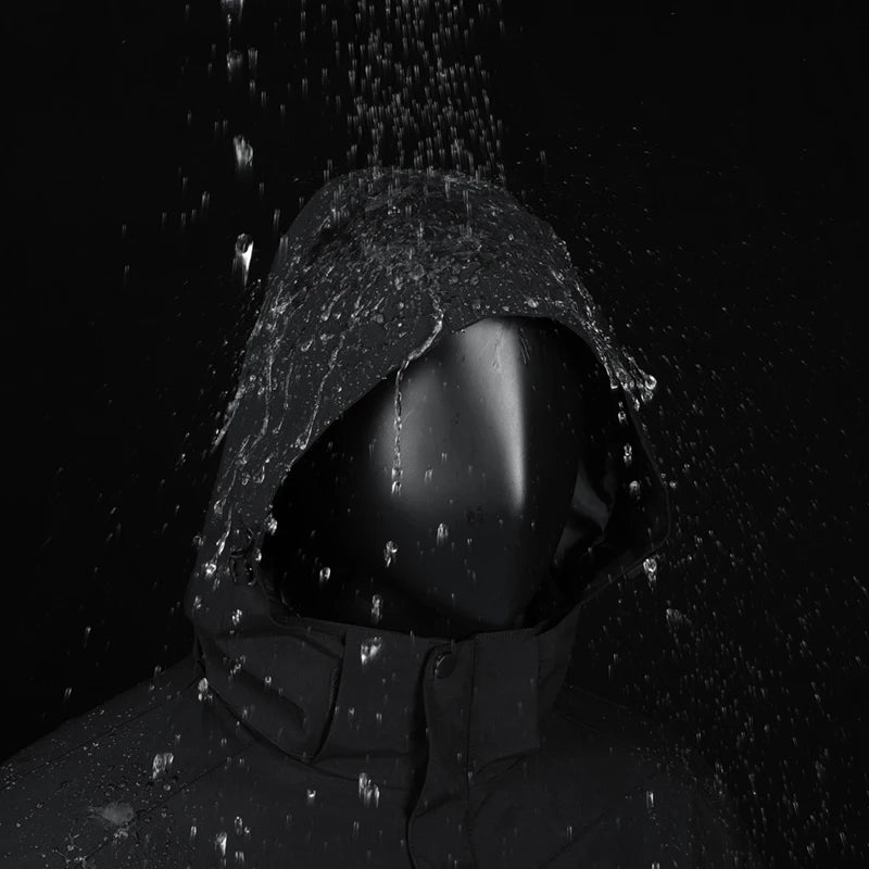 Men's 3 In 1 Thick Hiking Jacket Down Cotton Waterproof Winter Windbreaker Outdoor Warm Camping Jacket Windproof Coat