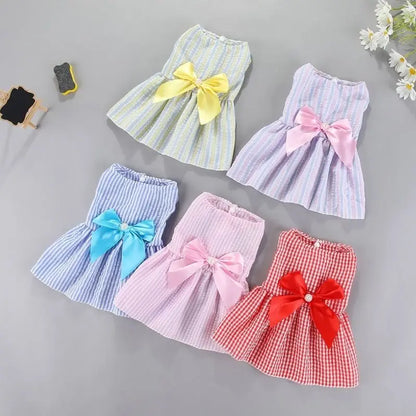 Small Dog Flower Princess Dress – Cute Summer Pet Skirt for Cats & Dogs