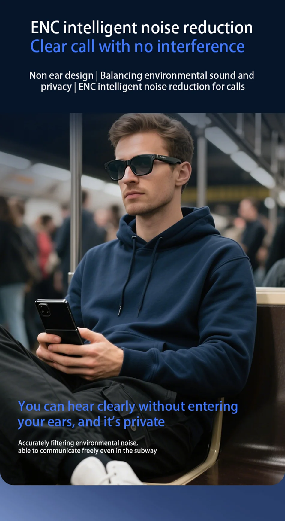 【World premiere】Blackview BV100 AI Shooting glasses 2K HD 800W Pixels camera Bluetooth Call Voice Assistant Smart Glasses