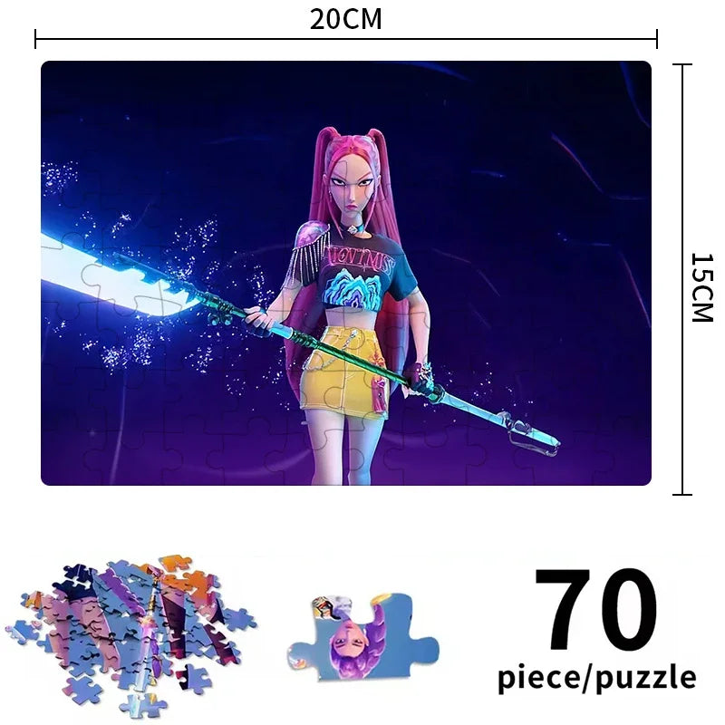 Kpop Demon Hunters 3D Jigsaw puzzle Board Game Rumi Mira Zoey Huntrix Character Puzzle Collectible Kids Toys Birthday X-mas Gift