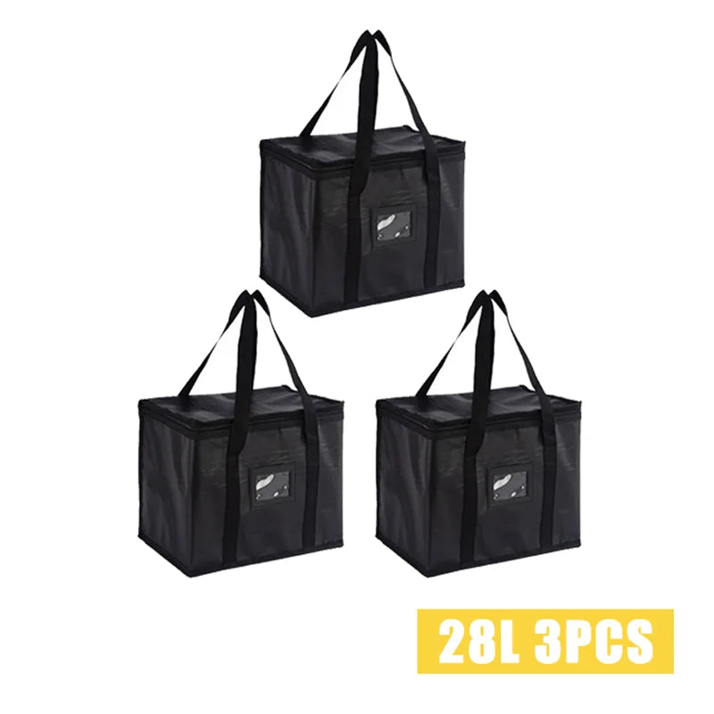 70L Insulated Thermal Cooler Bag Insulation To Keep Cold Large Capacity Portable Lunch Bag Zip Picnic Camping Tin Foil Food Bag