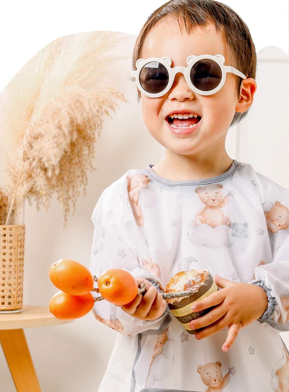 Elinfant 1PC Long Sleeve Bibs, Waterproof Feeding Bibs,Washable Burp Cloth,Coveralls Bibs,Easy To Clean,Wash-Free Eating Bibs