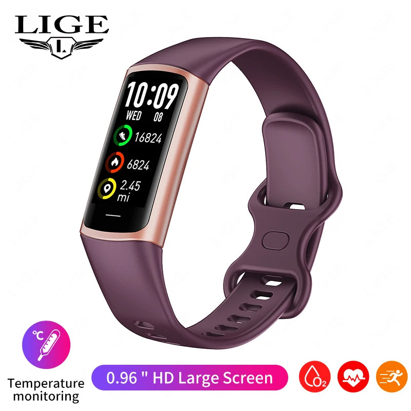 LIGE Smartwatch Sports Fitness Tracker Smart Watch For Men Women Heart Rate Blood Oxygen Sleep Monitor Waterproof Smart Bracelet