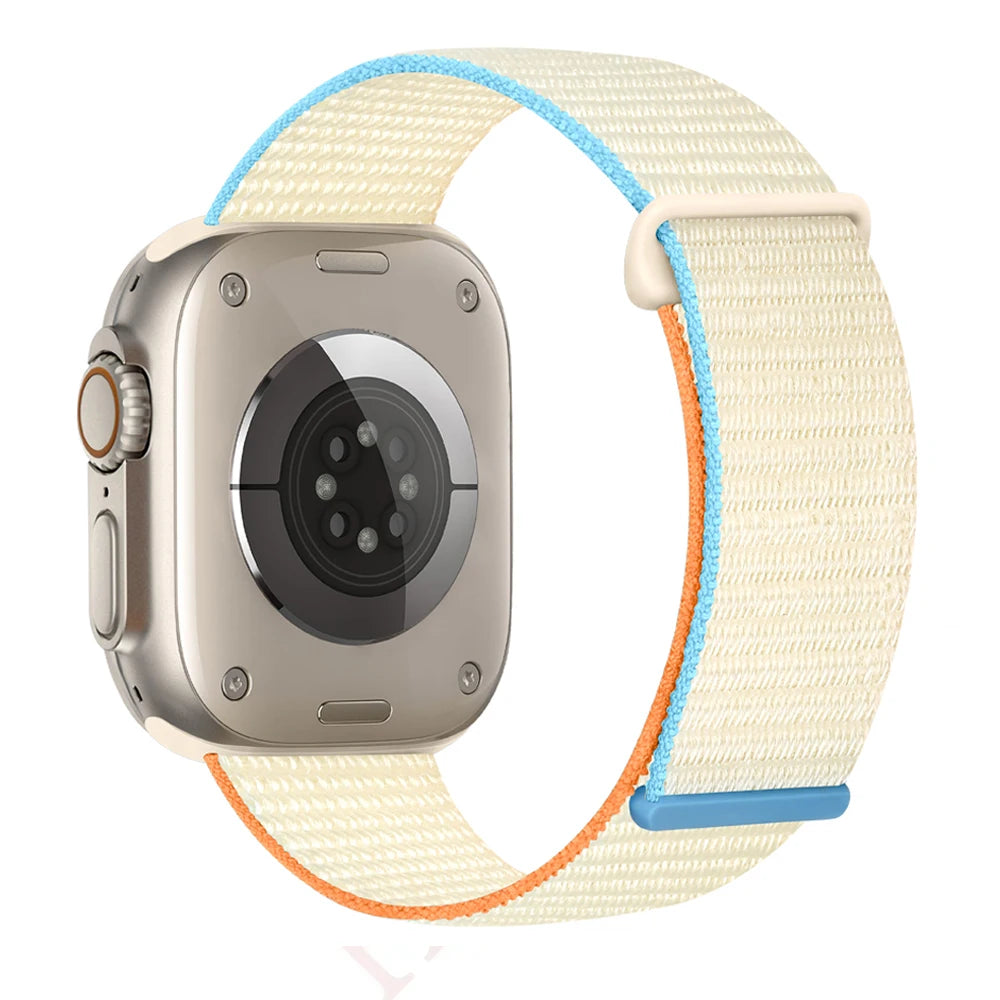 Nylon Strap for Apple Watch 10 42mm 46mm Ultra 2 49mm Breathable Replacement Wristband for IWatch 9 8 7 6 5 4 3SE 45mm 41mm 44mm