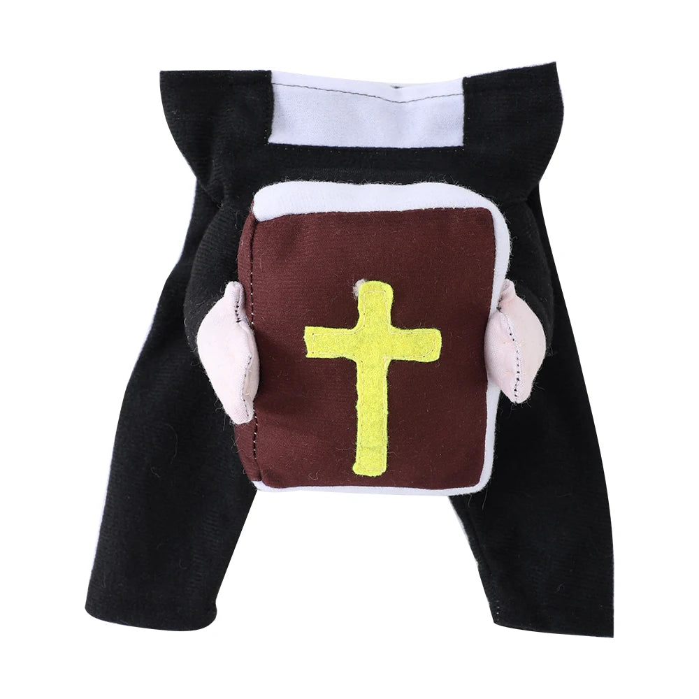 Funny Halloween Dog Cosplay Clothes Christ Jesus Dress Up Party Costume for Small Medium Dogs Cats Yorkies Chihuahua Pet Outfits