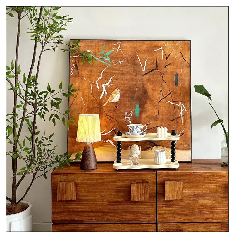 Retro LED Table Lamp Bedroom Fabric Pleated USB Study For Home Room Decor Desktop Decorative Ambiance Bedrooms LED Bedside Lamps