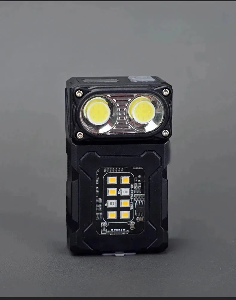 Tactical Edc Flashlight Light Portable Multifunctional Torch USB Rechargeable Outdoor Camping Emergency Light Fishing Lanter