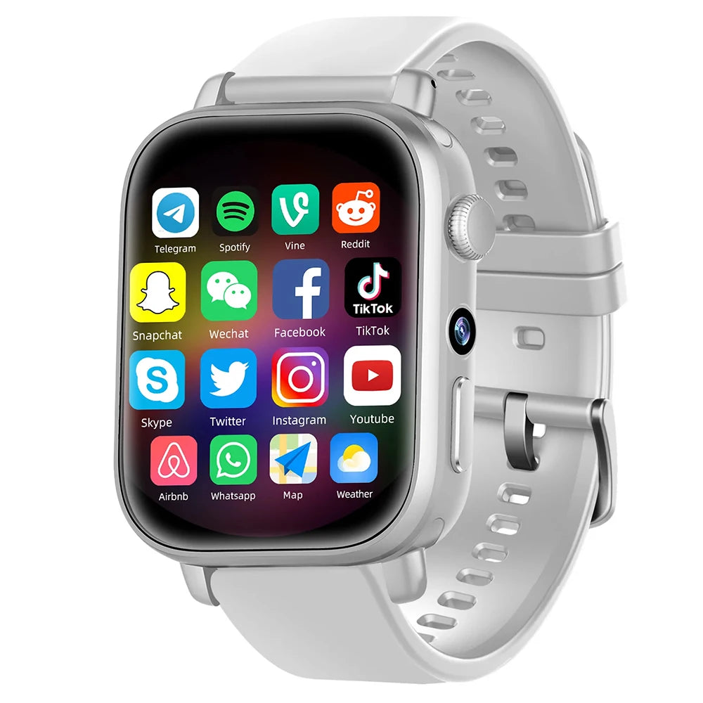 Smart Watch Android 4G SIM Card 1.96inch HD Screen with GPS WIFI Front Camera Video Call Sport Ourdoor for Men Women Kids