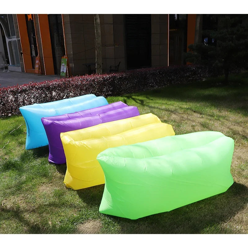 Fast Inflatable Sofa Camping Air Lounger Beach Sleeping Bag Portable Foldable Air Sofa For Travel Picnic Outdoor Lazy Bed Chair