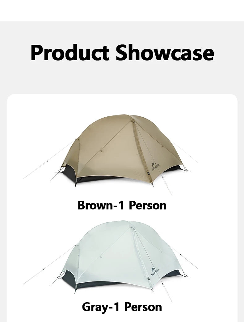 Tent Camping 1 2 Person Tent Outdoor Travel 15D Waterproof Ultralight Backpacking Shelter Tent Hiking