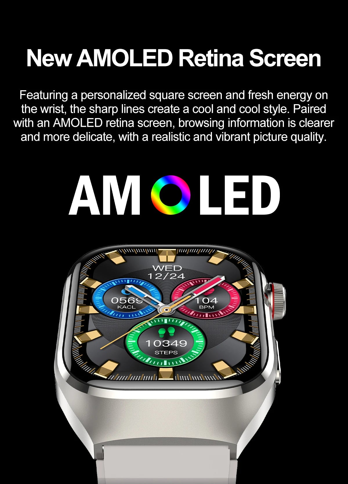 I YAN micro physical examination smart watch for men with uric acid, body fat, five organ health tracking, Bluetooth call, smart bracelet