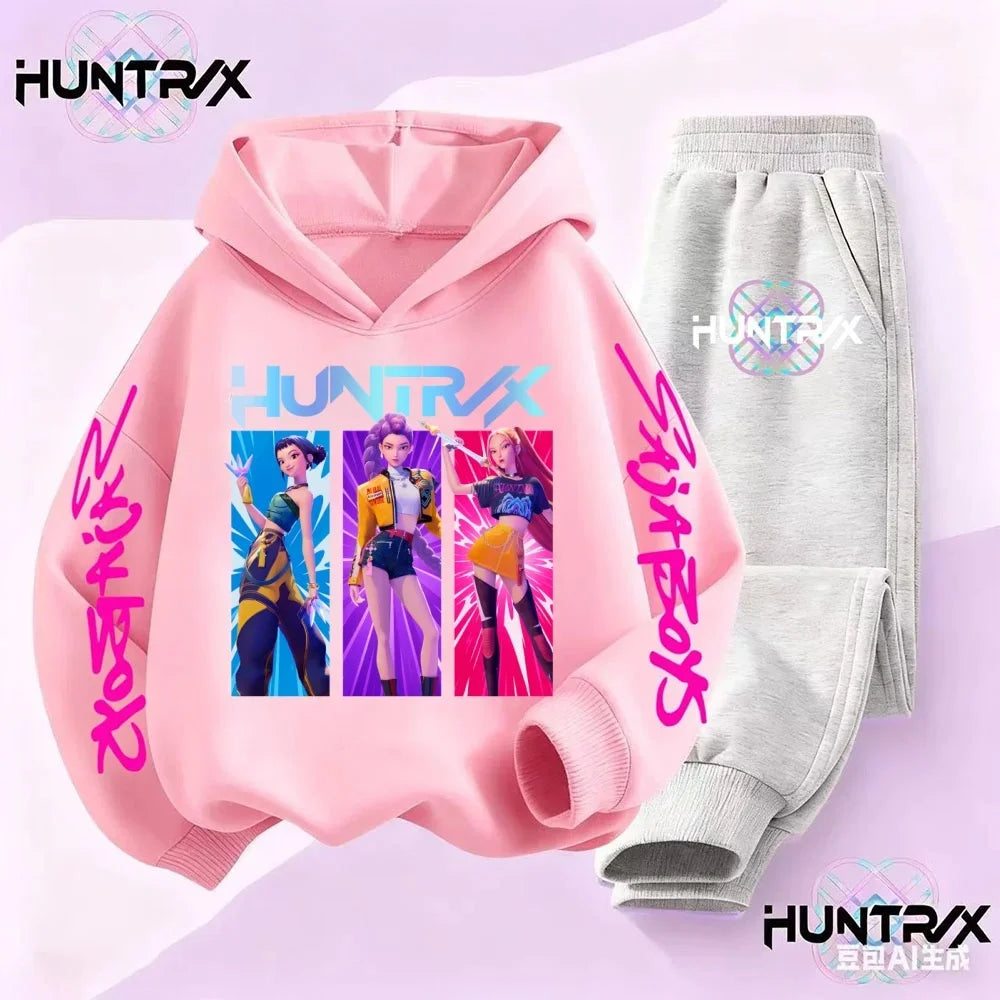 KPop Demon Hunters Saja Boys Kids Hoodie Set – Unisex Sweatshirt & Tracksuit (2pcs) - I YAN