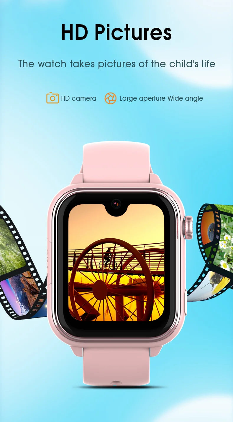 Wonlex KT37 Kids Smart Watch AI Voice Assistant GPS WiFi Location Tracker SOS Alert Video Call WhatsApp Smart Watch for Children