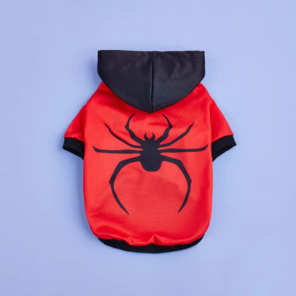 Pet Dog Cat Halloween Hoodies Scary Spider Shirt Dog Sweatshirts Apparel Comfortable Pet Turtleneck Puppy for Halloween  Holiday