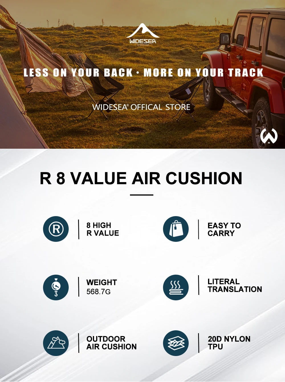 Camping Mat Air Mattress R8 20Dnylon Self-inflating Single Bed Mattress Tourist Tent Inflatable Sleeping Mats Supplies