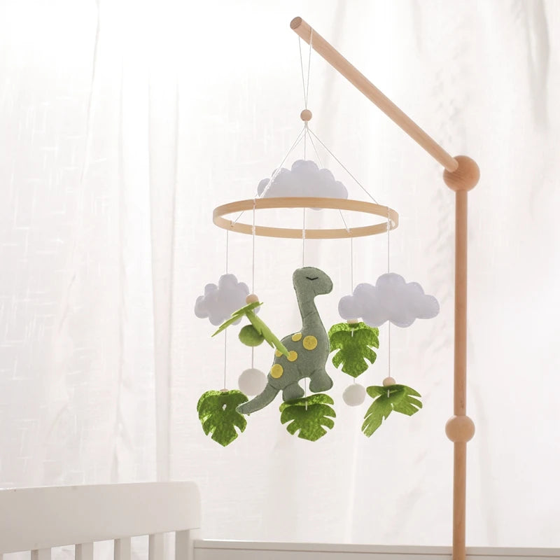 Hot Air Balloon Wooden Baby Crib Mobile – Musical Bed Bell & Rattles for Newborns 0–12M - I YAN