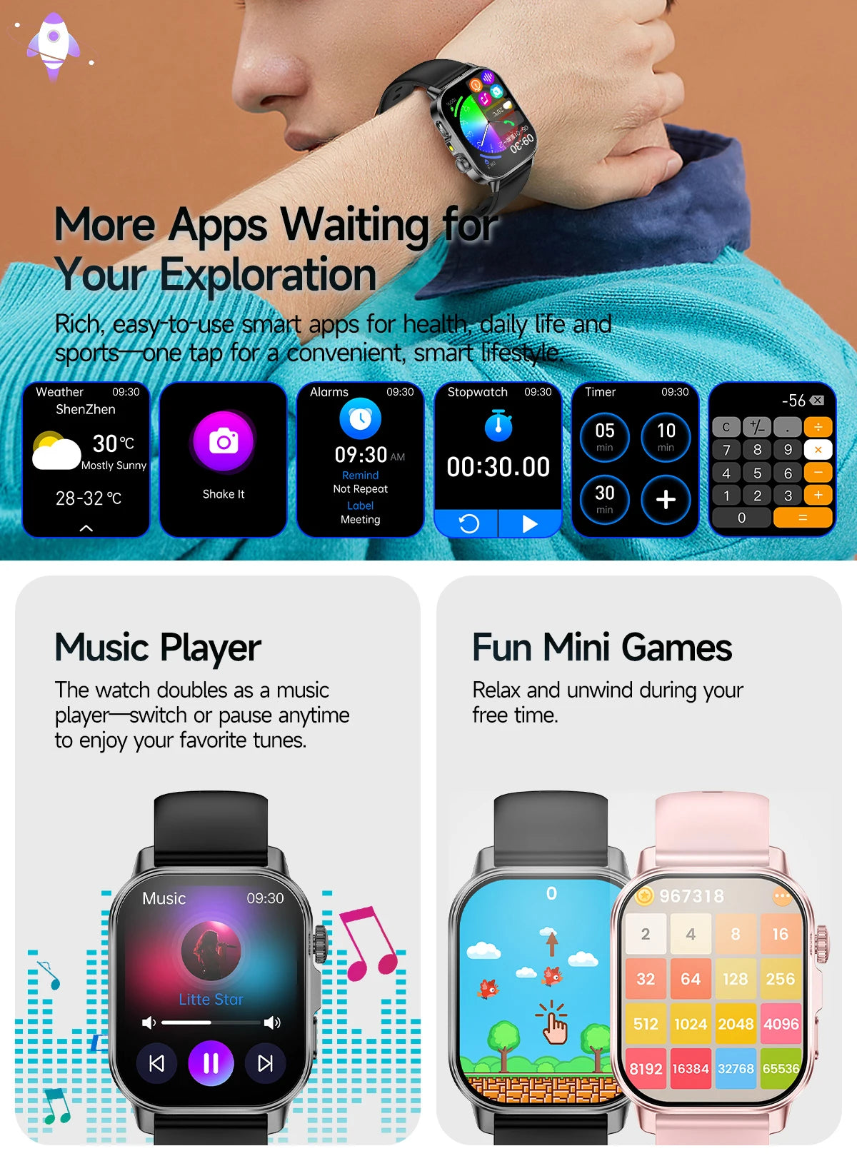 2026 New ECG+PPG Healthy Diagnose Smart Watch Men Body analysis Blood Pressure Lipid Uric Acid Women's Health Tracker Smartwatch