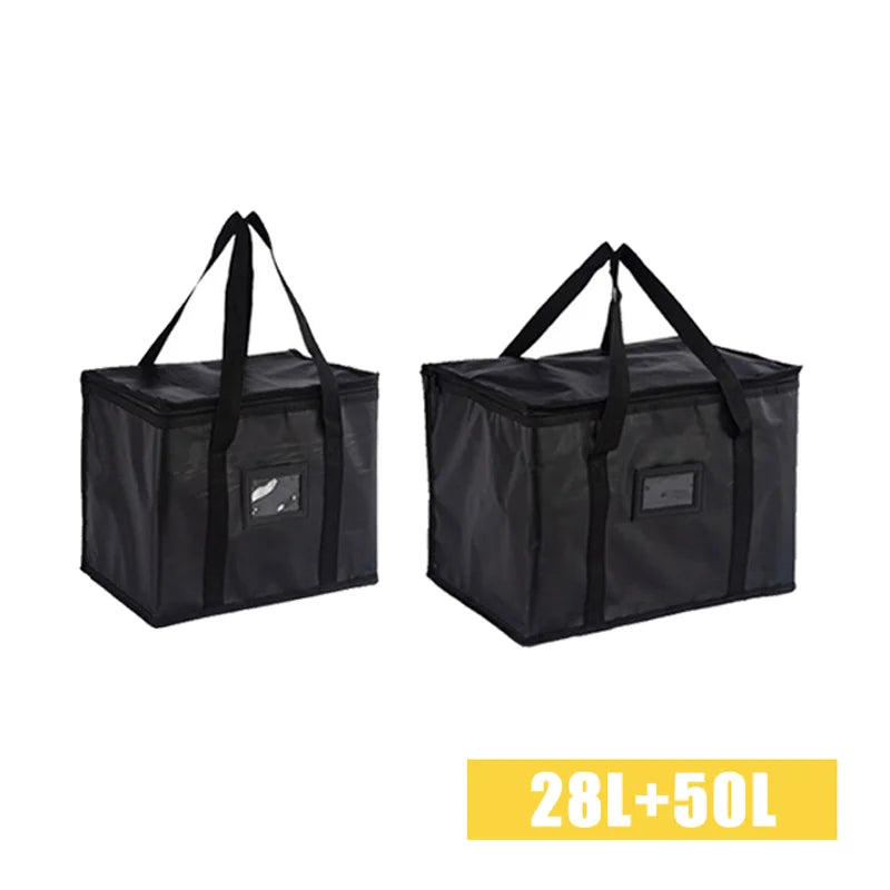70L Insulated Thermal Cooler Bag Insulation To Keep Cold Large Capacity Portable Lunch Bag Zip Picnic Camping Tin Foil Food Bag