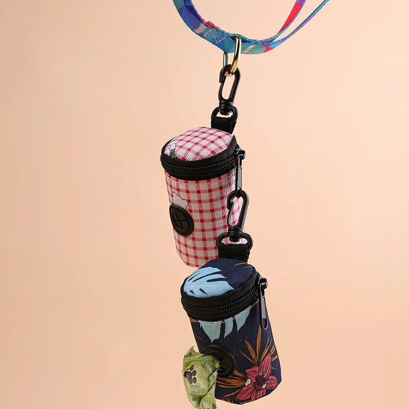 Durable I YAN pet dog poop bags with holder, outdoor waste disposal bags for walks and hikes, easy to carry and use.