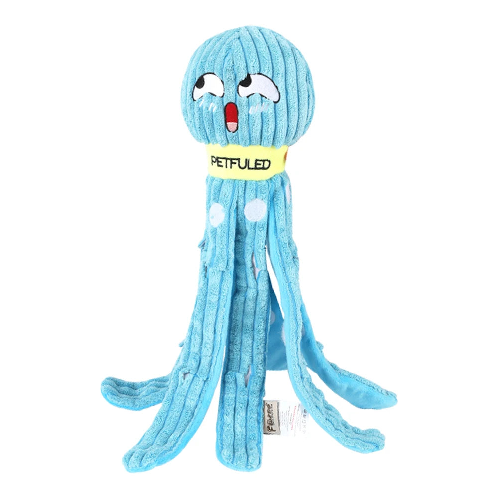 I YAN Dog Snuffle Octopus plush toy, interactive puzzle and slow feeding chew toy for dogs, with soft fabric and multiple hiding spots.