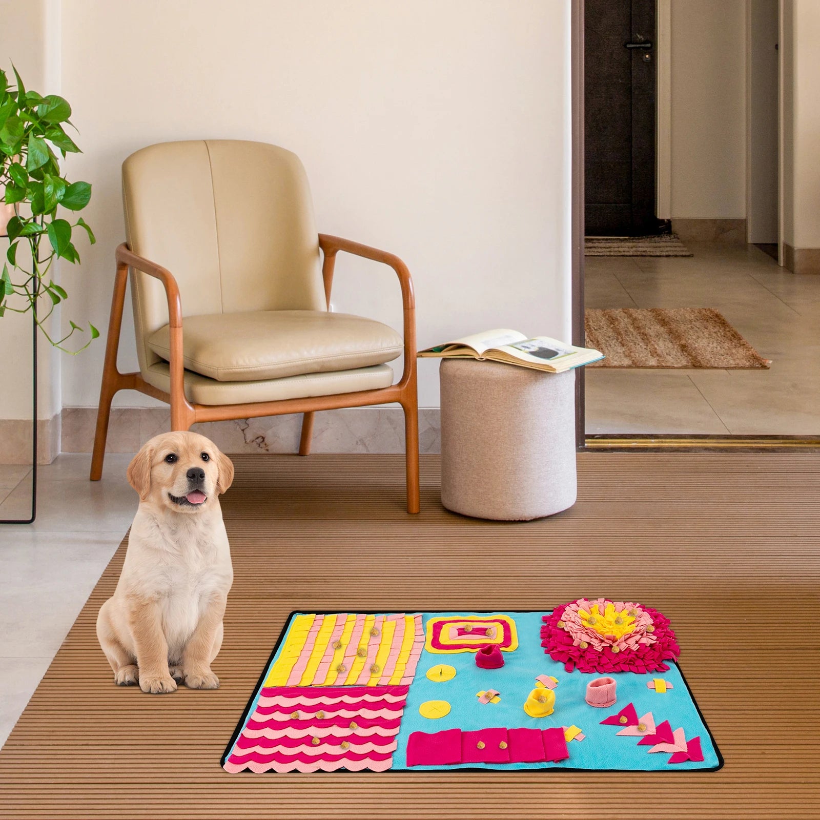 (Clearance Sale!) Fleece Sniffing Mat 70x105cm Pet Snuffle Mat Interactive Dog Puzzle Toy Snuffle Mat Feeding Mats with Hidden Treats