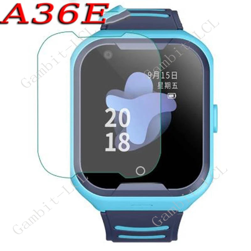Hydrogel film protector for Y95H Y95 A36E smart watch, GPS kids smartwatch, showing the clear screen cover on the device