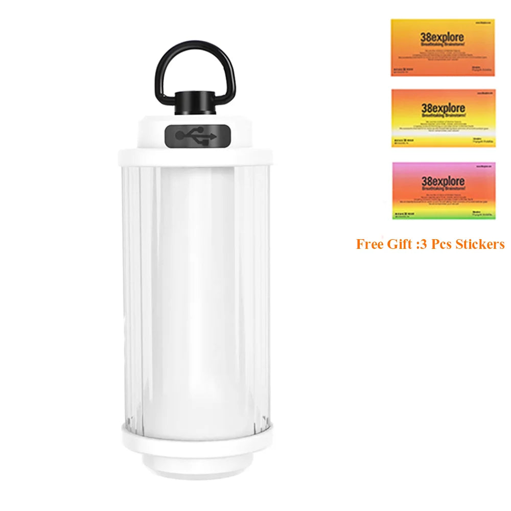 NEW USB Rechargeable Flashlight Powerful 3000mAh Mini LED Camping Lanterns Warm White Light Haning 38 Explore Camp Light Outdoor