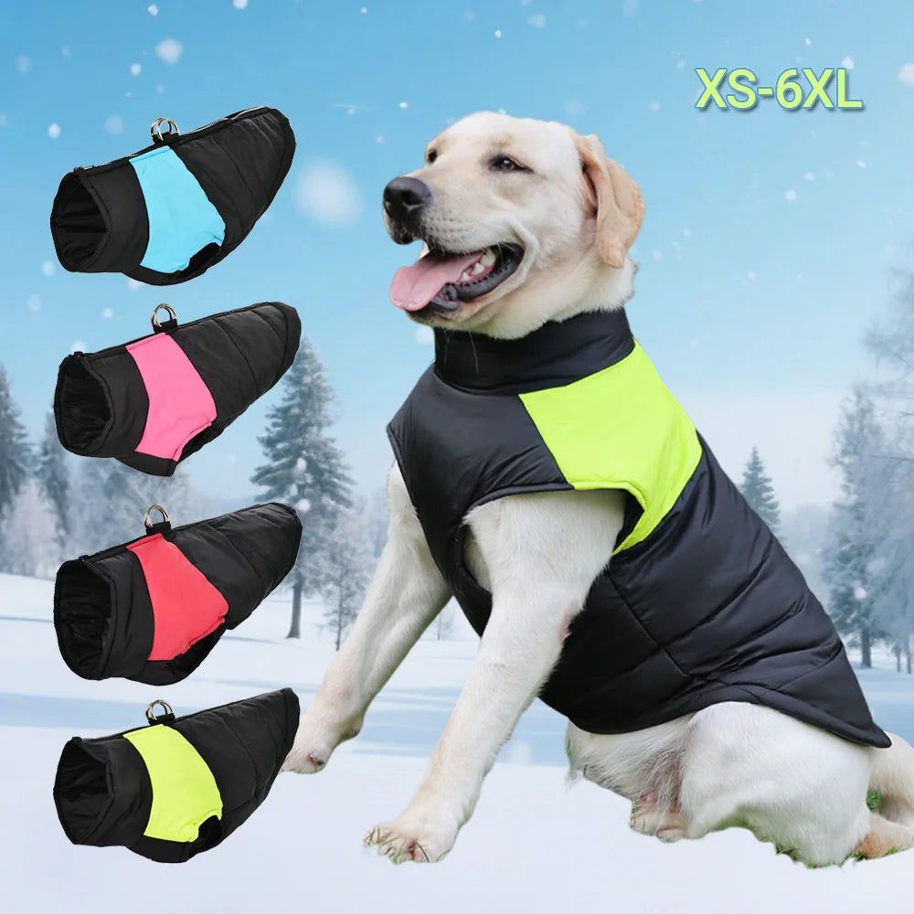 I YAN dog jacket for small and large dogs, waterproof, windproof winter coat with D-ring for walking, suitable for Labrador and Pug.