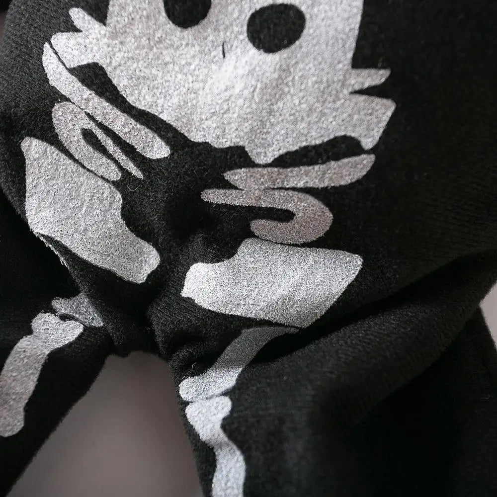 Glow-in-the-Dark Dog Skeleton Halloween Costume – Funny Pet Outfit