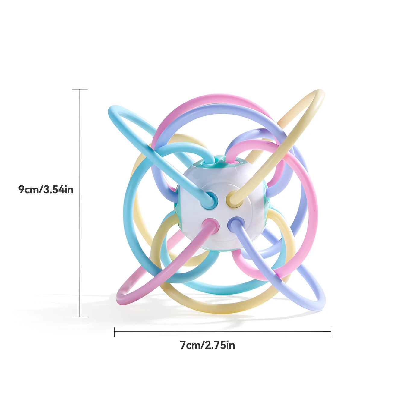 Manhattan Square Teether Ball – Baby Grip & Chew Sensory Toy - I YAN