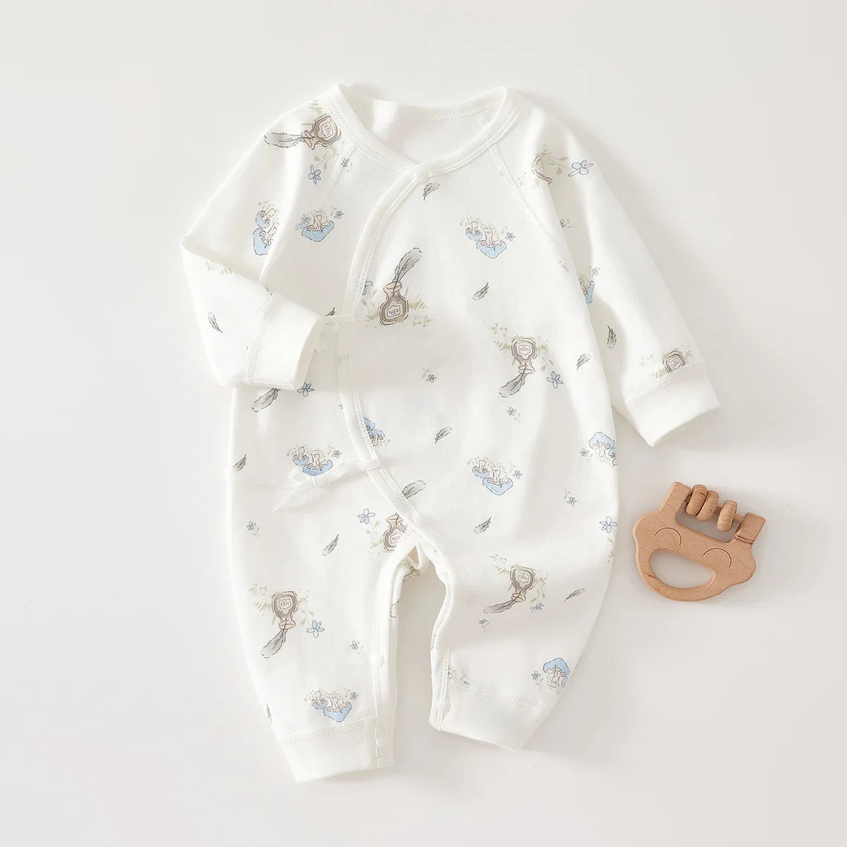 AYNIGIELL High-Quality Newborn Baby Jumpsuit Four Season Cute Children's Jumpsuit 0-6M Cute Baby Girl Male Baby Clothing - I YAN