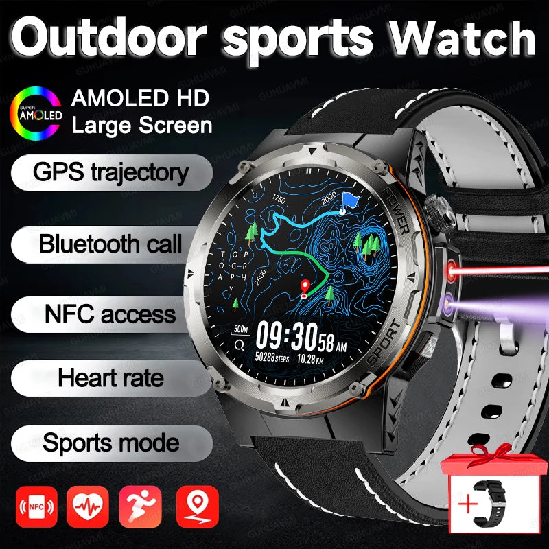 NEW Top Popular Outdoors GPS tracker Sports Smart Watch Men 500mAh NFC HD Call IP68 depth waterproof Smart Watch T-REX3 Men