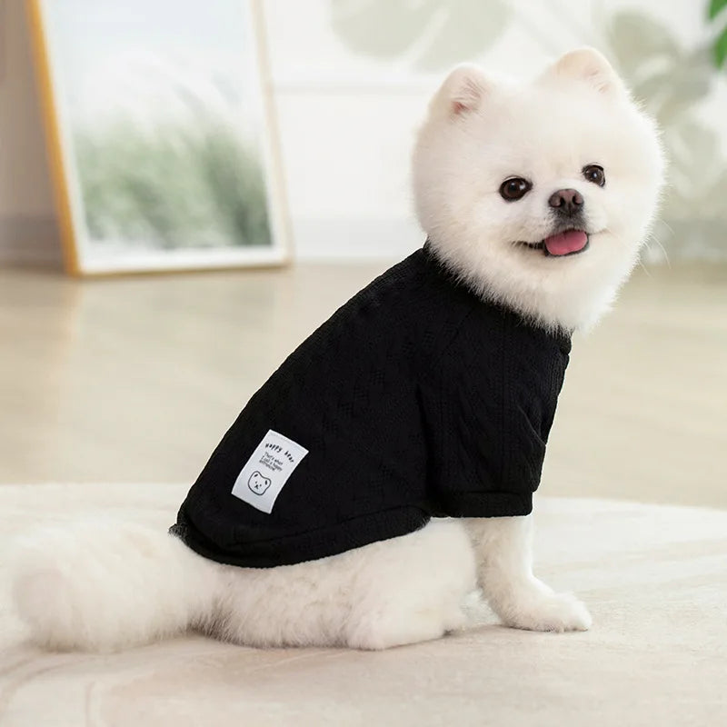 Solid Cozy Cat & Small Medium Dog Knit Sweaters - Warm Autumn Winter Pet Wear - Factory Direct Wholesale