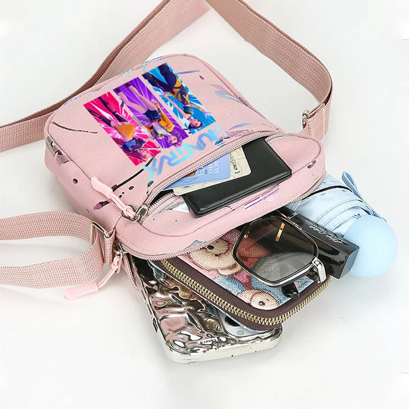 New⭐️KPOP Demon Hunters Crossbody Phone Bag Single Shoulder Pouch Coin Wallet Purse Warriors Handbag Fans Gril Gifts