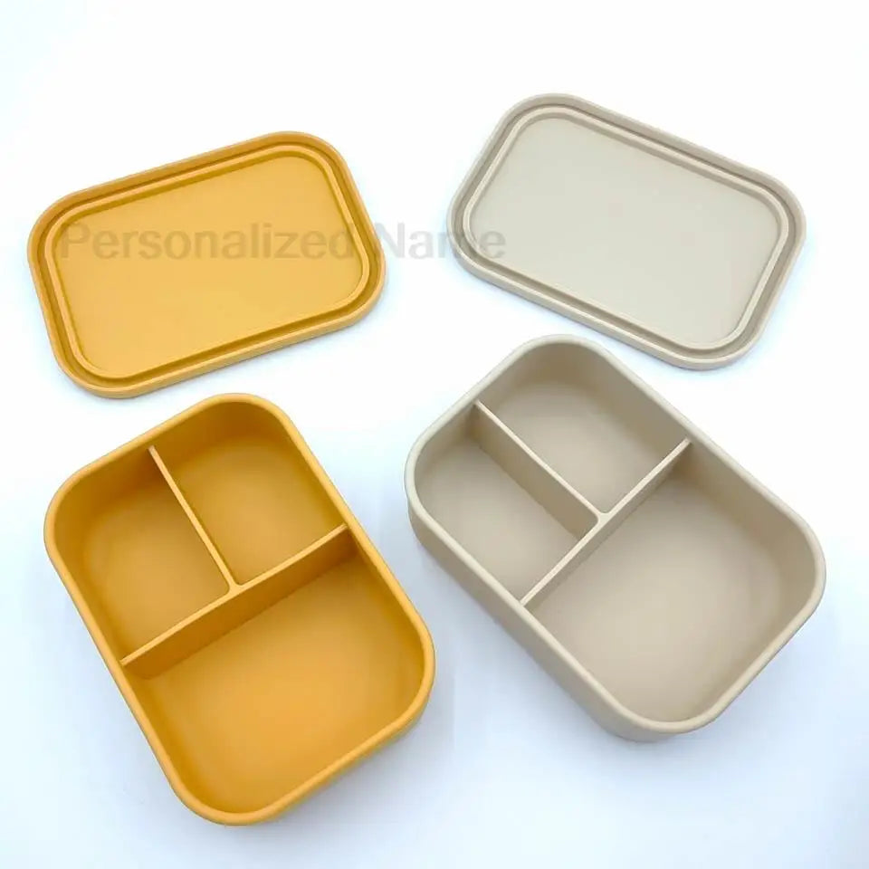 Silicone Bento Lunch Box 3 Compartments – Leakproof BPA Free Kids Food Container - I YAN