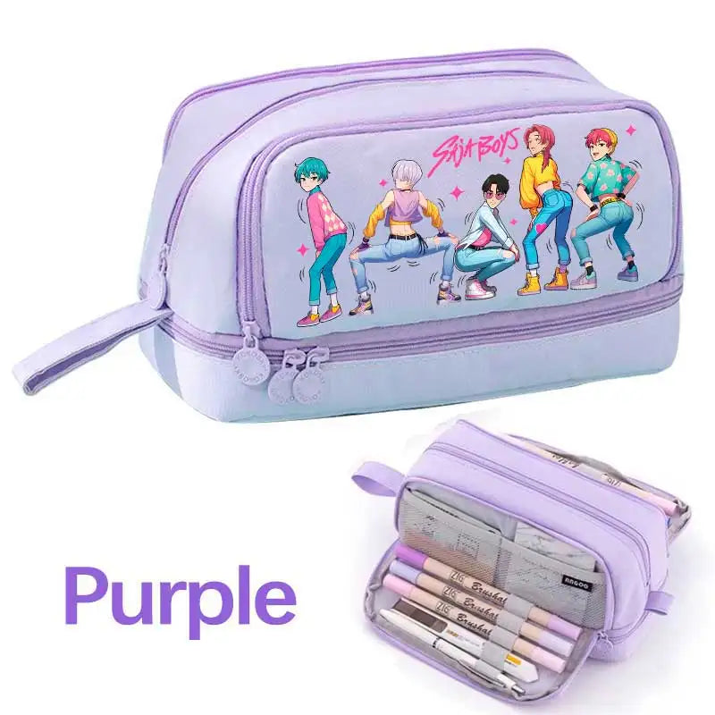Demon Hunters Pencil Case – Multi-Functional Stationery Storage Bag - I YAN