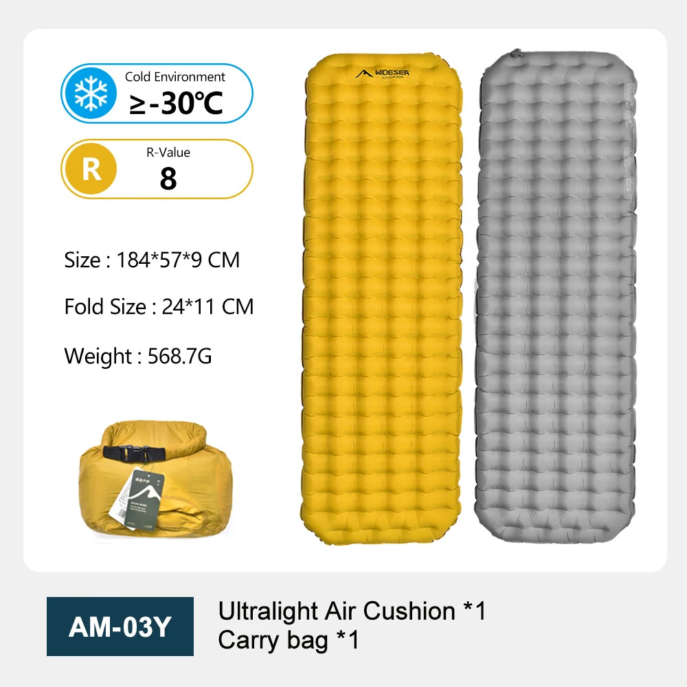 Camping Mat Air Mattress R8 20Dnylon Self-inflating Single Bed Mattress Tourist Tent Inflatable Sleeping Mats Supplies