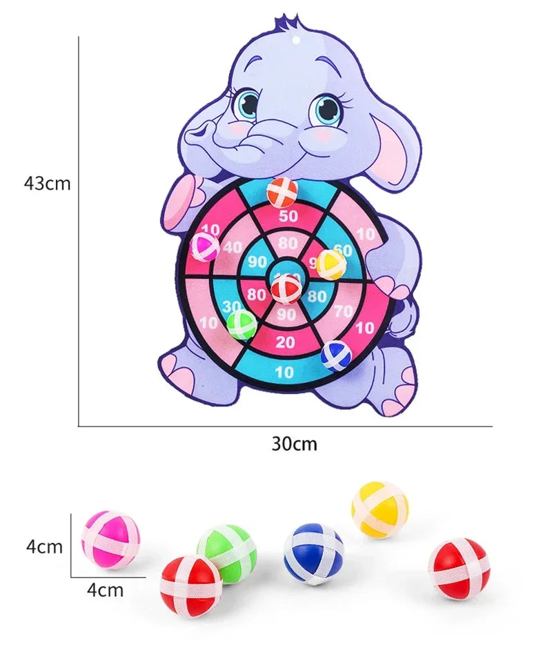 Kids Sticky Ball Dart Board – Indoor Montessori Game for Children 3-7 Years - I YAN