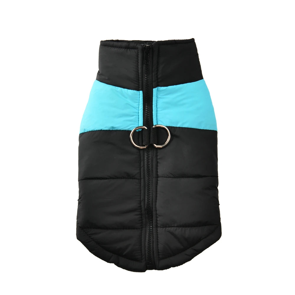 Warm I YAN dog jacket for small and large dogs, waterproof, windproof winter coat with D-ring for Labrador or pug.