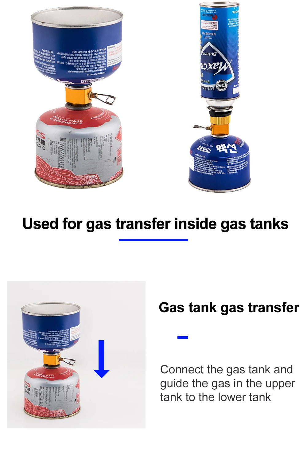 Widesea Camping Stove Propane Refill Adapter Gas Burner Gas Filling Butane Cylinder Tank LPG Saver Camping Equipment