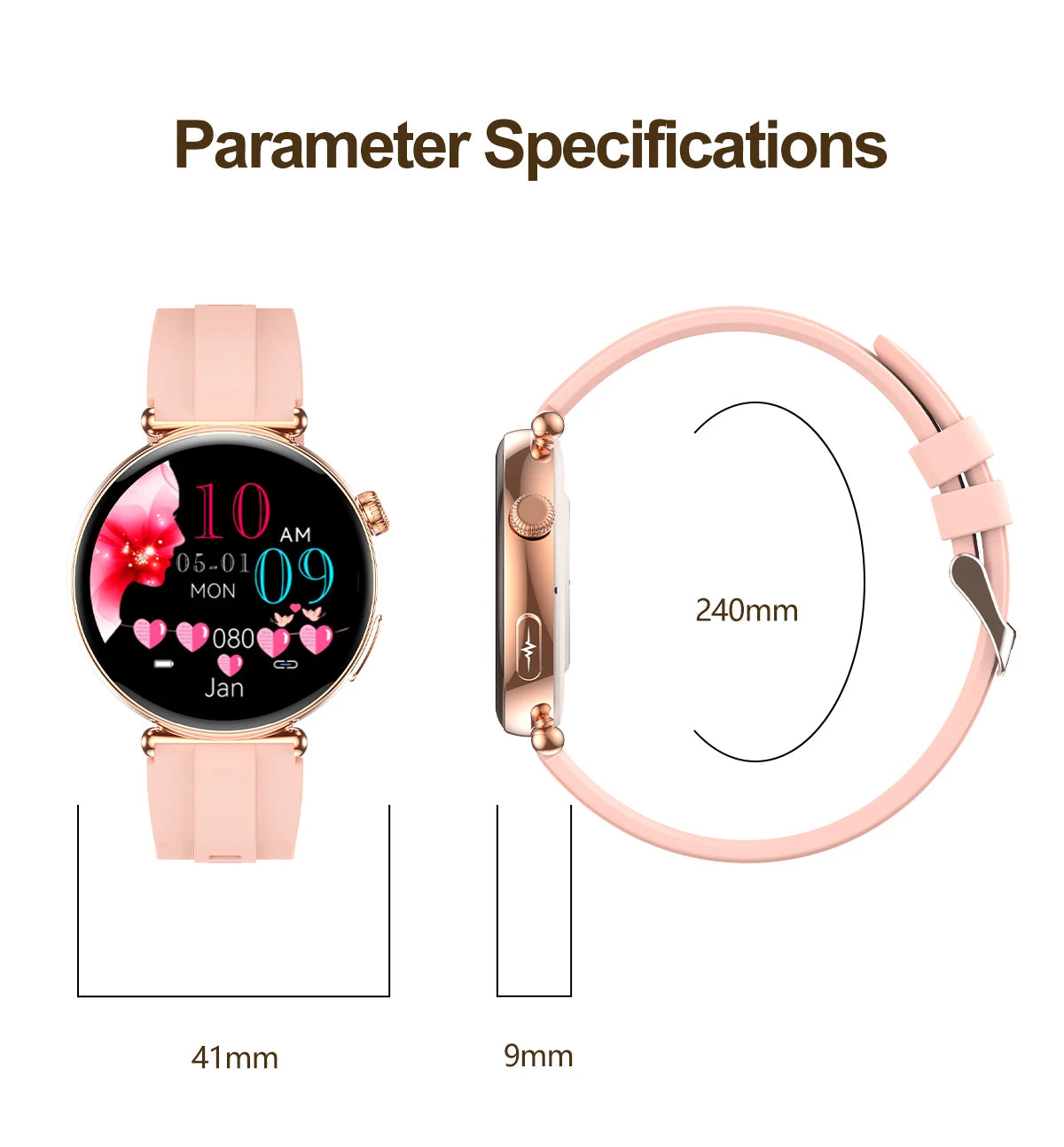 2026 New Women AI Smart Diagnosis Smart Watch HRV+ECG Uric Acid Blood Oxygen Health Monitor IP68 Waterproof Sports Smartwatches