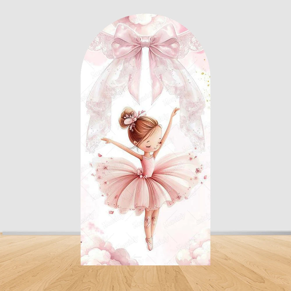 Custom Wonderland Fairy Mushroom Butterfly Chiara Arch Backdrop Cover Ballet Girls Birthday Party Baby Shower Decor Background